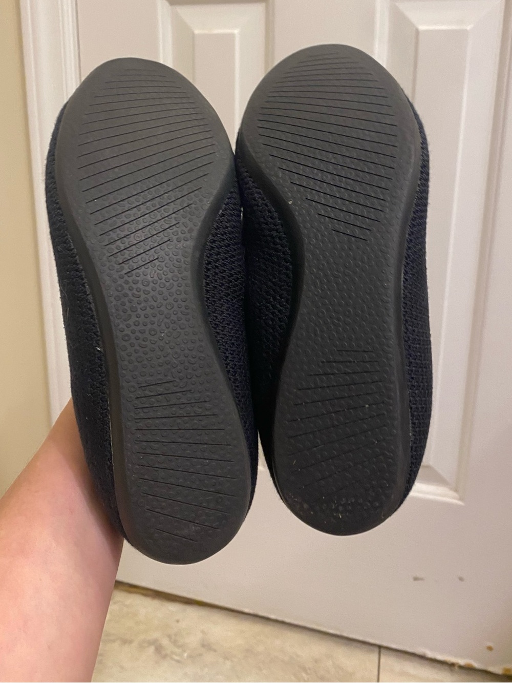 ALL BIRDS KNIT BLACK BALLET FLATS RUBBER SOLES SIZE 8 COMFORT FLATS FLEXIBLE - Picture 10 of 10